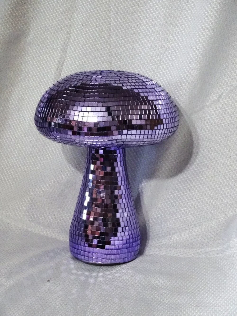Lavender Mirrored Glass Mushroom 9